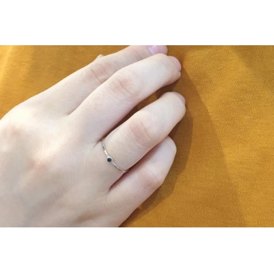 【プレゼント包装付き】誕生石リング(シルバー)