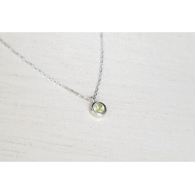 【プレゼント包装付き】誕生石ペンダント(シルバー)チェーン40cm