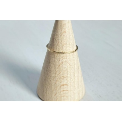 K18 極細スジ リング(ハンドメイド)【10号】