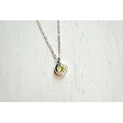 【プレゼント包装付き】誕生石ペンダント(シルバー)チェーン45cm