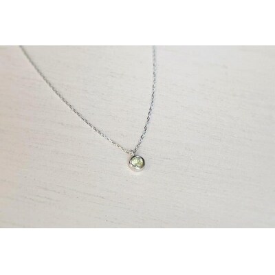 【プレゼント包装付き】誕生石ペンダント(シルバー)チェーン45cm