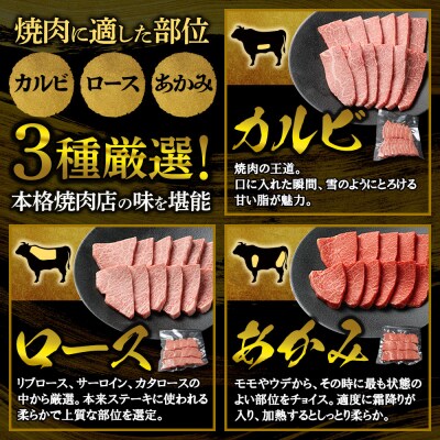 『下村牛』焼肉3種食べ比べセット750g