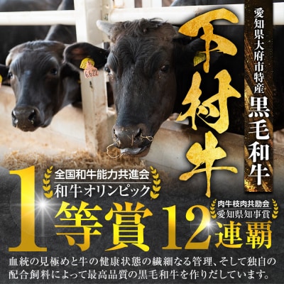 【数量限定・増量中】大府市特産黒毛和牛「下村牛」切り落とし　1.0kg(250g×4パック)