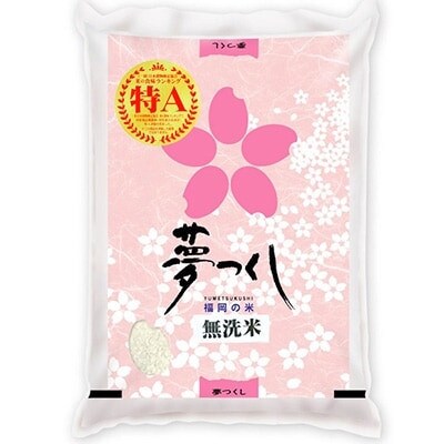 【令和4年産】福岡県産ブランド米「夢つくし」無洗米 計20kg(川崎町)
