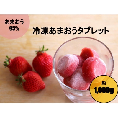 【あまおう95%】いちごの冷凍ピューレ約1000g(川崎町)