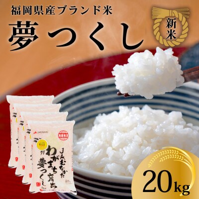 新米!!令和7年産 福岡県産米 夢つくし 合計20kg(5kg×4袋)(川崎町)