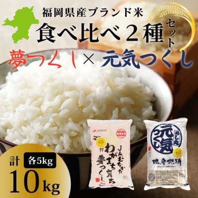 新米!!令和7年産 福岡県産米 (夢つくし・元気つくし) 合計10kg 5kg 各1袋(川崎町)