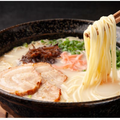【毎月定期便】博多長浜ラーメン6食入×1箱(6食入)【豚骨ラーメン】(川崎町)全3回