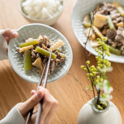 【信楽焼・明山】お茶碗、平皿小セット(月白)ht-2130