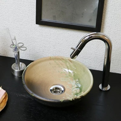 信楽焼 ビードロ流し手洗い鉢