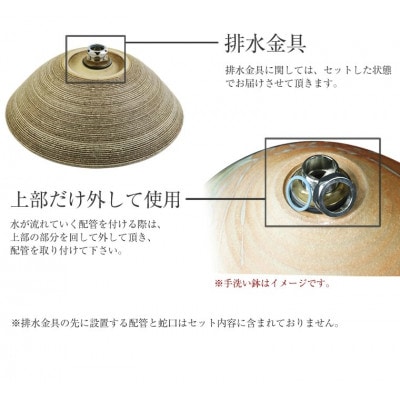 信楽焼 ビードロ流し手洗い鉢