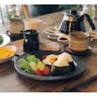 信楽焼 陶(黒)パスタ皿 (大皿 )