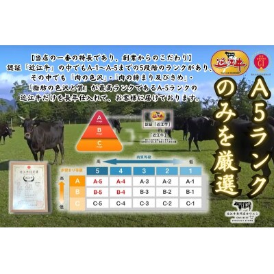 【A5ランク近江牛】しゃぶしゃぶ食べ比べセット300g(折箱入)(上ロース・肩ロース・赤身上モモ)