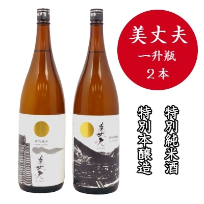【四国一小さなまちの地酒】 美丈夫 『特別本醸造』+『特別純米酒』 セット(一升瓶)