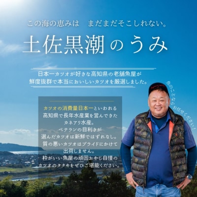 【四国一小さなまち】カツオのわら焼きタタキ1節(冷凍) ≪カネアリ水産≫
