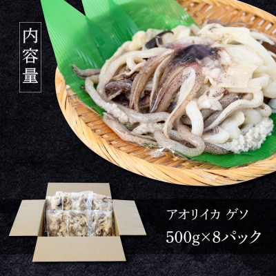 【四国一小さなまち】アオリイカのゲソ★4kg★(500g×8パック)tano