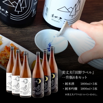 【四国一小さなまちの地酒】★ふるさと納税限定★ 美丈夫 『田野ラベル』2種 1800ml×各3本