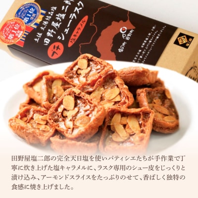 【四国一小さなまち】★田野屋塩二郎完全天日塩★ プチシューラスク(10枚入)　1箱