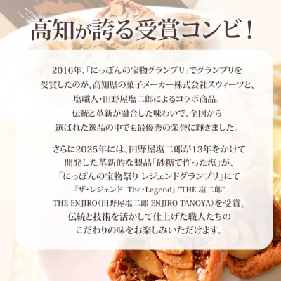 【四国一小さなまち】★田野屋塩二郎完全天日塩★ プチシューラスク(20枚入)　4箱 