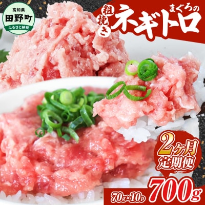 ～四国一小さなまち～≪カネアリ水産≫まぐろのネギトロ 700g(70g×10パック)★2ヶ月定期便★