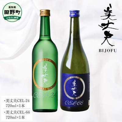 【四国一小さなまちの地酒】美丈夫CEL-24+美丈夫CEL-66 各720ml×各1本セット
