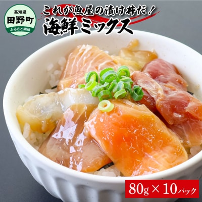 【四国一小さなまち】これが魚屋の漬け丼だ!～海鮮ミックス～80g×10パック