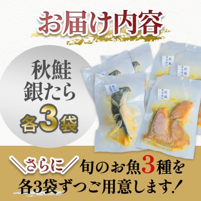 【四国一小さなまち】魚の西京漬け 5種食べ比べ(銀たら+鮭+おまかせ3種)セット　計15袋
