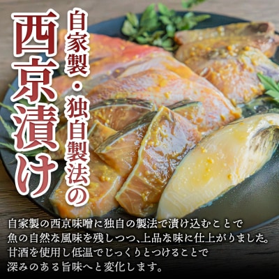 【四国一小さなまち】魚の西京漬け 5種食べ比べ(銀たら+鮭+おまかせ3種)セット　計10袋