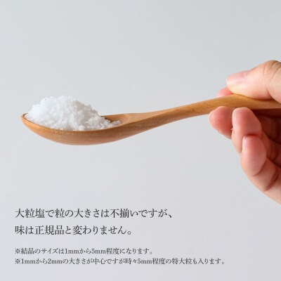 【四国一小さなまち】★訳あり★田野屋青蜂 完全天日塩　1kg ～大粒・大きさ不揃い～