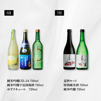 【四国一小さなまちの地酒】～2025年1月発送開始～美丈夫 6ヶ月定期便★2ヶ月毎にお届け★