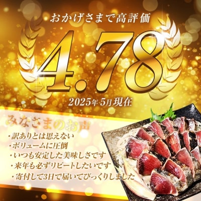 ≪ヤマシン≫  高知かつおのたたき 訳あり 400g(冷凍) タレ・生姜・柚塩付き