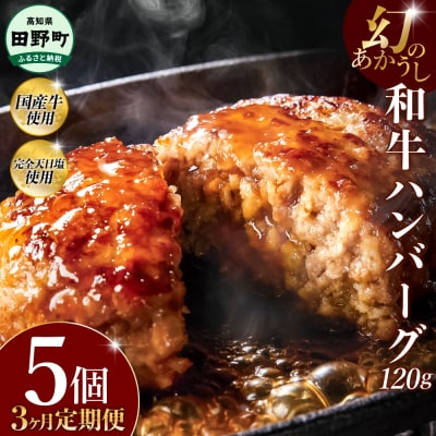 幻のあかうし和牛ハンバーグ 5個入り 3ヶ月定期便