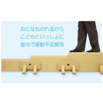 ダンボール遊具punnyほいく　段違い平均台