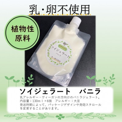乳・卵不使用!ソイジェラートバニラ6個セット