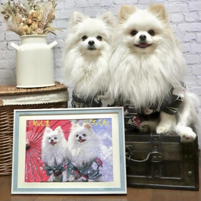 フォト刺繍【フレーム:A4サイズ】