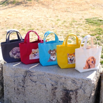 フォト刺繍【お散歩バッグ】