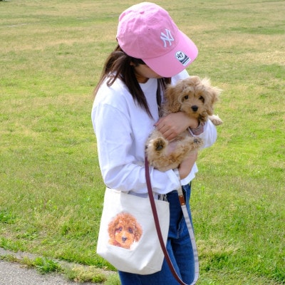 フォト刺繍【お散歩バッグ】