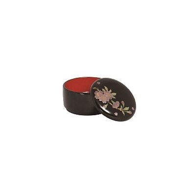川連漆器　蓋付一段小鉢　桜[B1-5901]