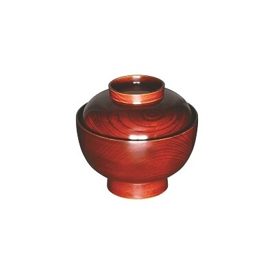 川連漆器　ケヤキ木地呂雑煮椀(C6103)