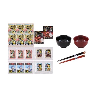かわつら屋オリジナルレトルト18食&川連漆器　詰合せセット(E3701)