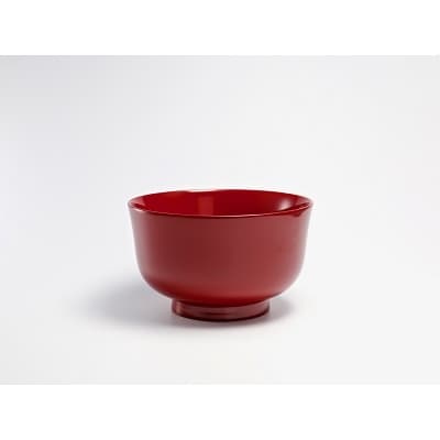 川連漆器　燻椀　IBURIWANCO　羽反椀　朱[M5401]
