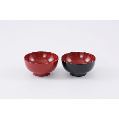 川連漆器　夫婦汁椀[B3-5601]
