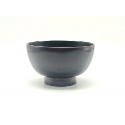 川連漆器　背高椀　溜内黒[B5801]