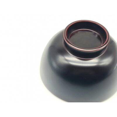 川連漆器　背高椀　溜内黒[B5801]
