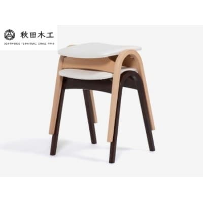 【秋田木工】スツール「No.202」【不変の美しさと機能性】[E7402]