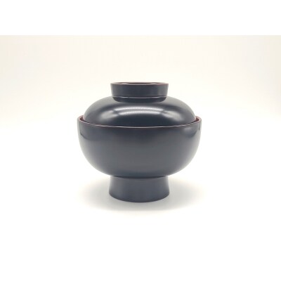 川連漆器　雑煮椀　溜内朱[C5802]