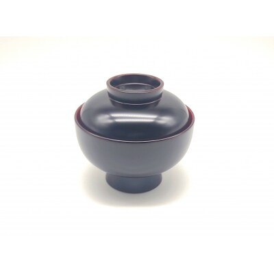 川連漆器　雑煮椀　溜内朱[C5802]