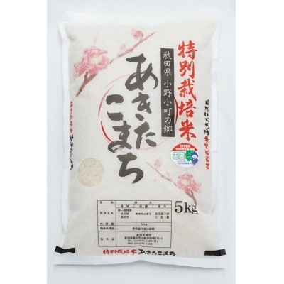 【令和7年産米】小野小町の郷特別栽培米あきたこまち5kg×1袋[B7-2203]