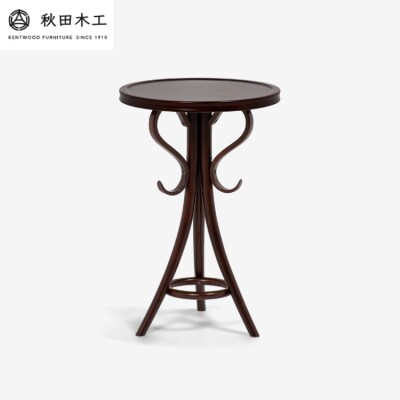 【秋田木工】ラウンドテーブル「T-110」【曲木による装飾が美しい】[F7404]