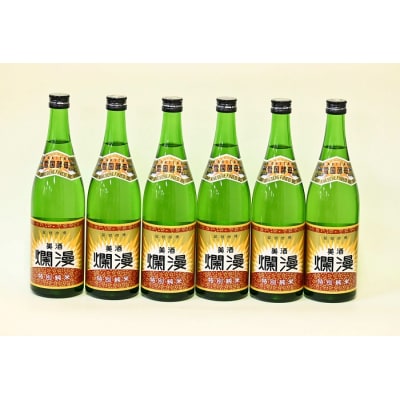 美酒爛漫　特別純米酒　720ml入り　6本　精米歩合50%　燗、常温、冷やでも[C2-4901]